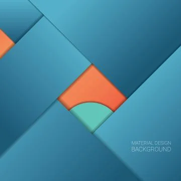 Material design background. Simple geometric shapes. 3d layers with shadows Stock Illustration