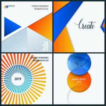 Material design of blue orange colourful abstract vector elements for graphic 스톡 일러스트