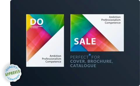Material design of brochure set, abstract annual report, horizontal cover Illustrazione stock