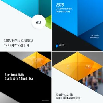 Material design of colourful abstract vector elements for graphic template. Stock Illustration