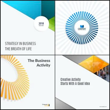 Material design of colourful abstract vector elements for graphic template. Stock Illustration