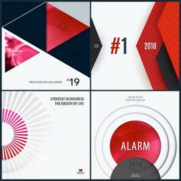 Material design of colourful abstract vector elements for graphic template. Stock Illustration