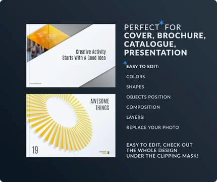 Material design presentation. Abstract colourful vector set of modern horizontal Stock-Illustration