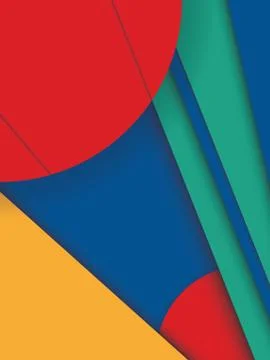 Material design style abstract vector background. Geometric shapes in layers Stock Illustration