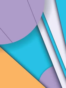 Material design style abstract vector background. Geometric shapes in layers Stock Illustration