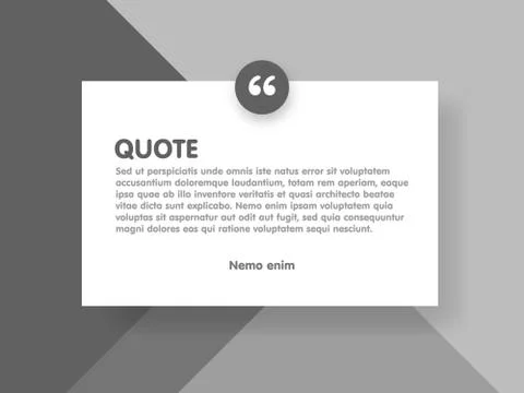 Material design style background and quote rectangle with sample text infor.. 库存插图