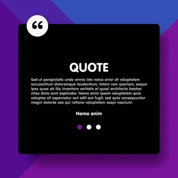 Material design style background and quote rectangle with sample text informa Stock Illustration