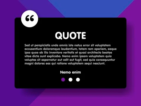 Material design style background and quote rectangle with sample text informa Stock Illustration