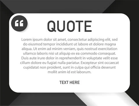 Material design style background and quote rectangle with sample text informa Stock Illustration