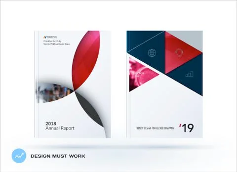 Material design template with colourful circles intersections. Creative abstract Stockillustratie