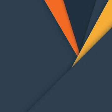 Material design vector background in dark grey and orange colors Stock Illustration