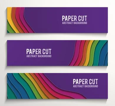 Material design web banner template .Modern colorful banners. Can be used as a Stock Illustration