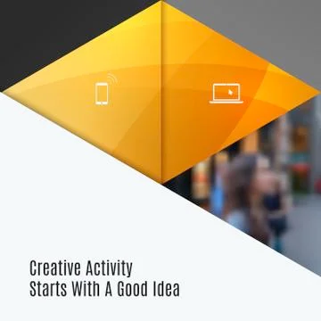 Material design of yellow colourful abstract vector elements for graphic Stock Illustration