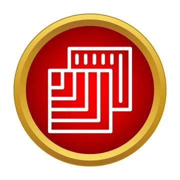 Material flooring plan icon in red circle Stock Illustration