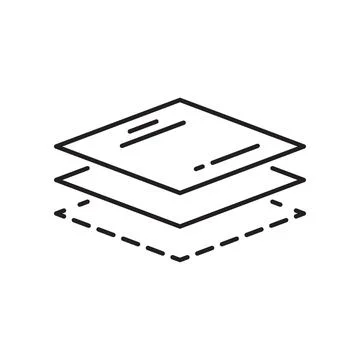 Material layer icon, fiber fabric level filter Illustrazione stock