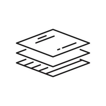 Material layer icon, fiber fabric level filter Illustrazione stock