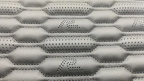 Material leather texture. Thread and perforated pattern 写真素材