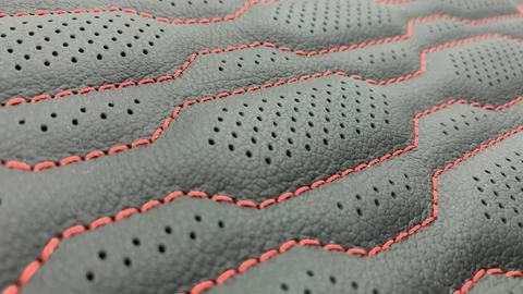 Material leather texture. Thread and perforated Stock Photos