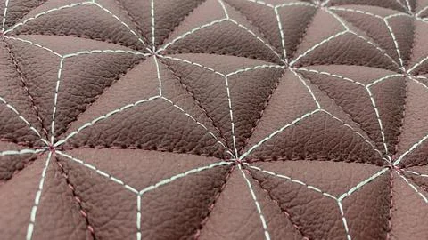 Material leather texture. Thread pattern 3D on the leather. Stock Photos
