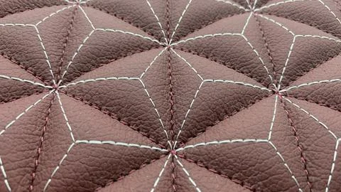 Material leather texture. Thread pattern 3D on the leather. Foto stock