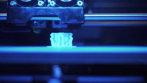 Material object printing by 3d printer Video stock 121132442