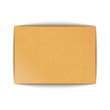 Material realistic blank Cardboard sheet mockup A4 landscape format with shad Stock Illustration