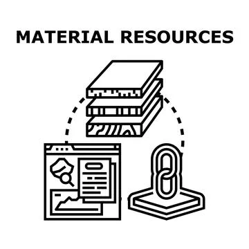 Material resources managing supply chain and data linking イラスト素材