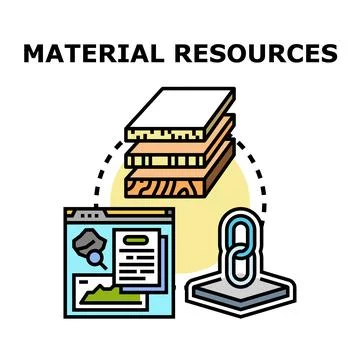 Material resources managing supply chain and data linking Stock Illustration