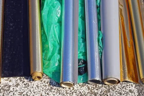 Material in rolls Foto stock