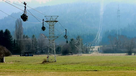 Material ropeway timelapse Stock Footage 311455870