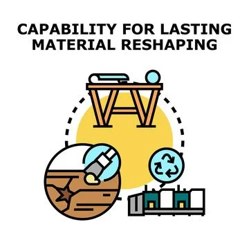 Material science and engineering for lasting reshaping Stock Illustration