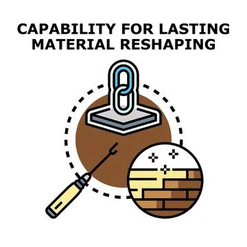Material science capability for lasting reshaping process Illustrazione stock