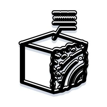 Material science engineering concept with layers and particles Illustrazione stock