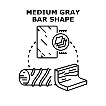 Material shapes dimension bar profile vector concept イラスト素材