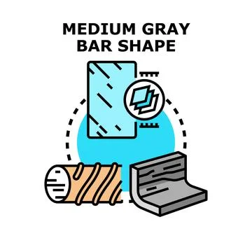 Material shapes dimension bar profile vector concept Stockillustratie