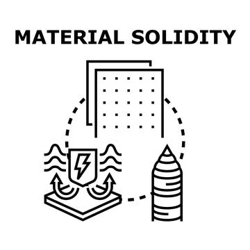 Material solidity concept with durability and strength Stock Illustration