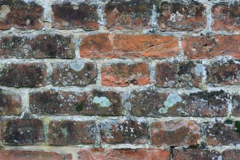 Material texture of dirty red brick wall Stock Photos
