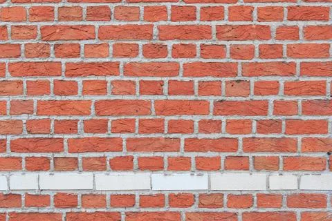 Material texture of red brick wall with lines Stock Photos