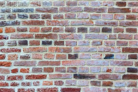 Material texture of red brick wall Stock Photos