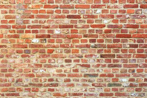 Material texture of red brick wall Stock Photos