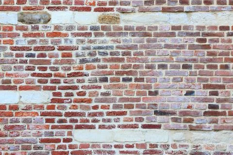 Material texture of red brick wall Stock Photos