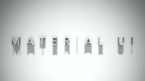 Material ui 3D title animation with shadows on a white background Stock Footage 297268779