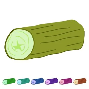 Material wood log vector cartoon graphic 스톡 일러스트