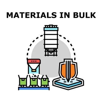 Materials in bulk storage, processing, and packaging イラスト素材
