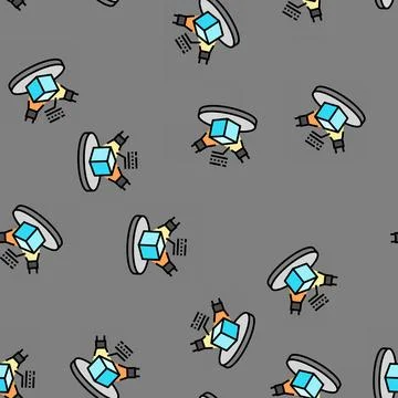 Materials characterization engineering vector seamless pattern Stockillustratie