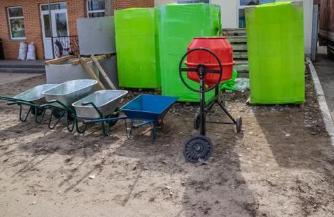 Materials for the construction of the well Stock Photos