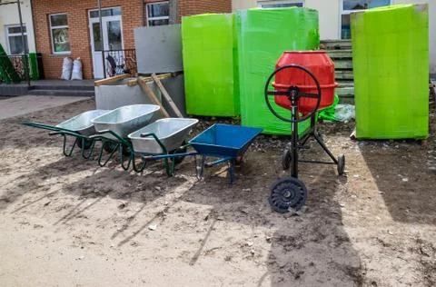 Materials for the construction of the well Stock Photos