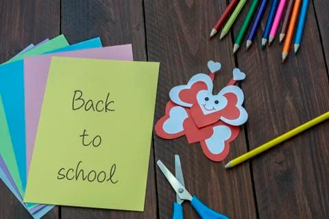 Materials for crafts. Back to School Concept Stock Photos