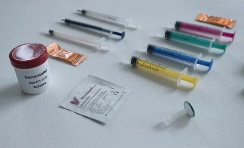 Materials for drug consumption under controlled surroundings for help Stock Photos