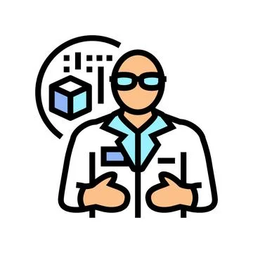 Materials engineer technology color icon vector illustration Stock Illustration